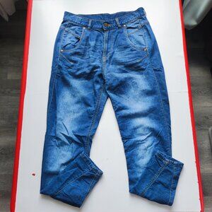 Reebok Jeans women's size 26 washed blue high-rise stretch ankle skinny